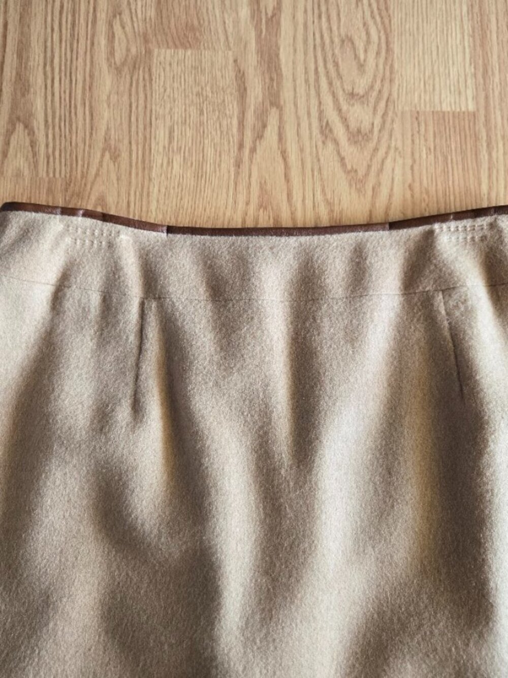 Talbots Pure Camel Hair A-Line Midi Skirt Size 14 Made in Italy